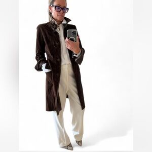 Vintage Reversible Leather & Suede Coat – Made in Italy